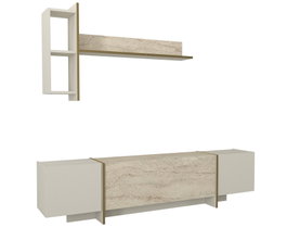 Hanah Home Veyron - Mueble de TV Travertino y Arenisca